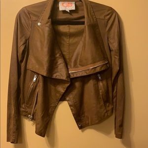 Gianni Bini brown cropped jacket